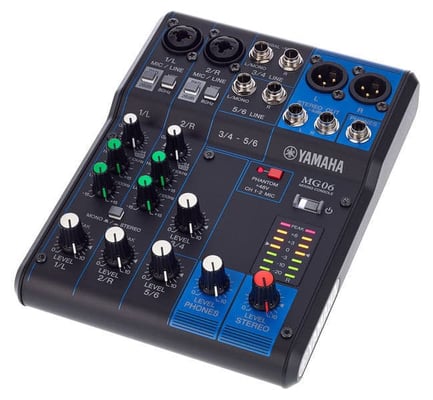 Audio mixer with multiple channels and sound level controls, ideal for event sound management and live music production.