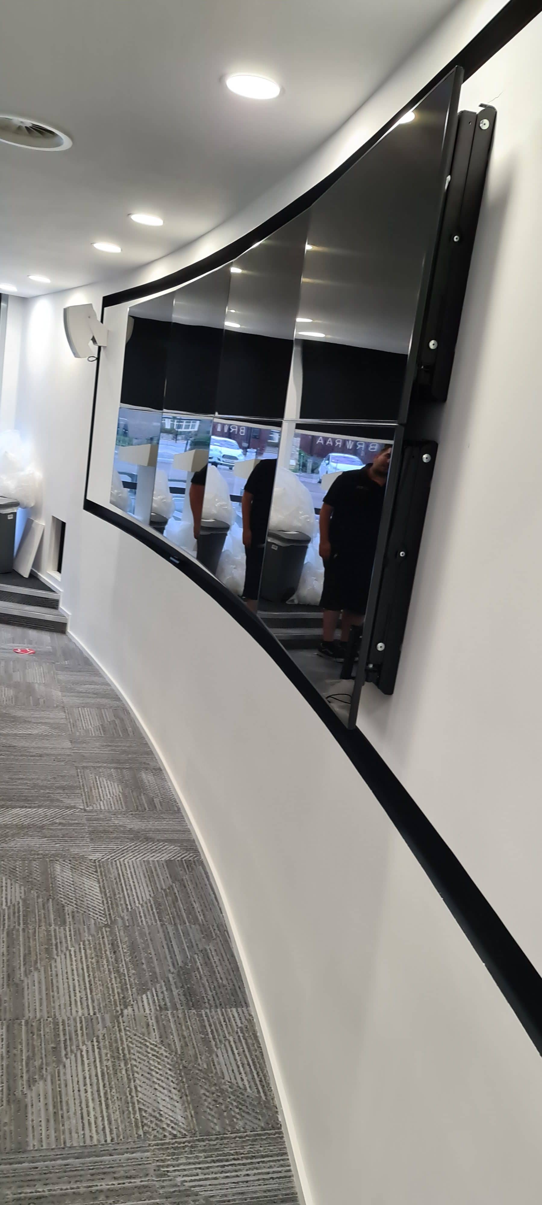 Curved LCD Videowall Installation AVE Services Events Hire Install