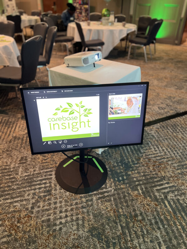 Av hire, audio visual, av equipment, Waltham Abbey, M25, M4, Marriot hotels, comfort monitor, 32" screen, Lectern, Lectern microphone, uplighters, conference, meeting, awards, projector, PA system, wireless microphone, technician, HDMI cables, speakers, large audience, Carebase, AVE Services