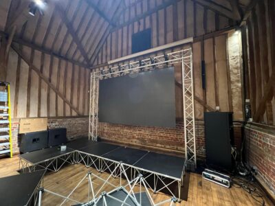 LED Video wall, video wall, large screen, large format, lillibrook manor, Maidenhead, Berkshire, M4, Speakers, Subs, Staging, Stage, Lightings, Uplighters, Comfort monitor, 32