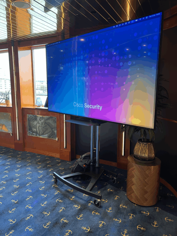 Sunborn Hotel, London, Event, Screen hire, Large screens, Cisco, Conference, Awards, PA System, Yatch hotel, AV, Audio Visual, AVE Services